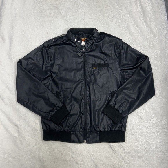 Vintage 90's Niagara Black Softshell Bomber Jacket Men's Size Medium - Picture 1 of 8